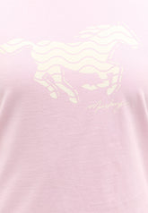 Damska Koszulka Mustang Logo T-shirty Loa Cameo Pink 1015161 8064